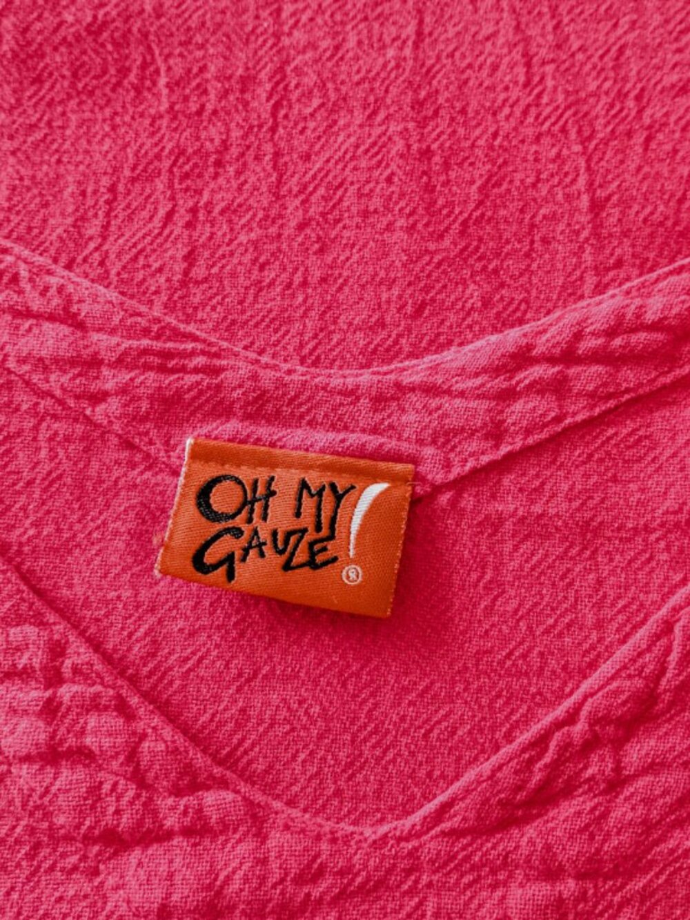Oh My Gauze 3 XXL Plus Size True Red Asymmetrical Pocket Top - Picture 9 of 10